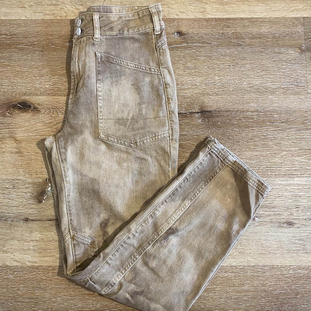 Anthropologie Straight-Leg Pants in Light Tan